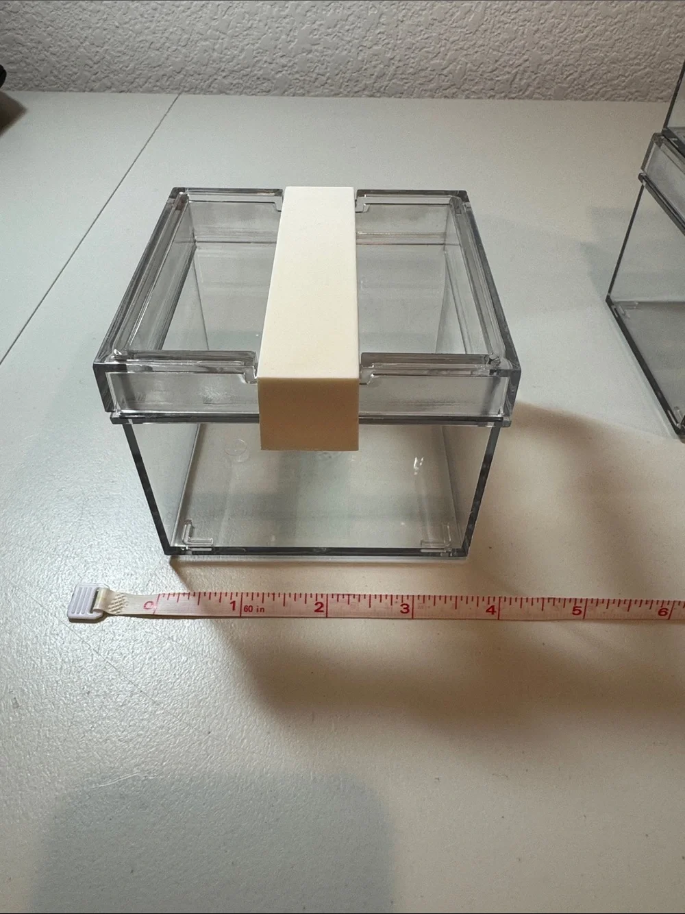 Clear Modular Containers with Cream Accents